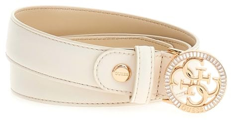 GUESS Gürtel Adjustable Belt W85 Cream creme kürzbar