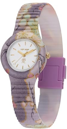 HIP HOP Orologio Donna, Bracciale in Silicone Con Tessuto, Cassa 32 cm | Collezione OMAMORI, Movimento Quarzo Analogico, Resistente all'acqua 50 metri, Idee regalo Donna