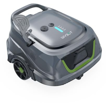 WYBOT A1/OS2010 Kabelloser Poolroboter, Poolroboter Akku 120 Min Laufzeit, Doppelsiebe, Reinigt Flache Aufstellpools Bis 100 M², Ideal für Poolroboter für Aufstellpool,Salbeigrün