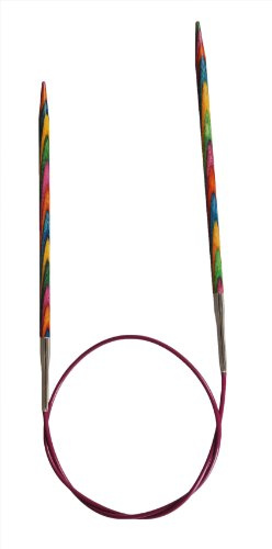 KnitPro KP20305 Symfonie Rundstricknadeln, Holz, Purple/Silver, 5 mm