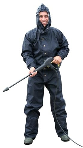 Kerbl 291245 Combinaison de Lavage/De Nettoyage avec Capuche pour Élevage, Gris Anthracite, Taille 2XL