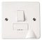 Click DP Switched Fused Spur 13A White PVC Flex Outlet