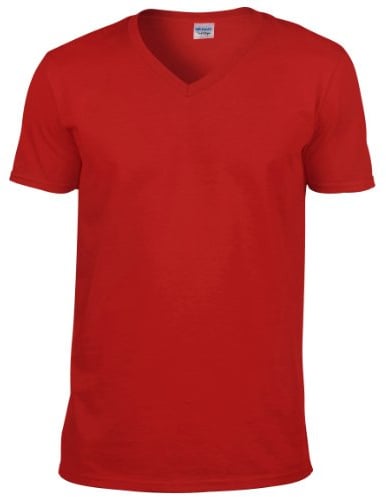 Gildan Men's Soft Style V-Neck T Shirt T - Shirt (Pack of 1)