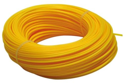 Toolland Trimmerfaden, Nylon, Gelb, 2 mm, 25 m
