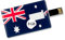 CLE CARDAN LIGHT EUROPE 8GB Speicherkarte in Scheckkartenform, Flagge Australien USB Card Datenspeicher