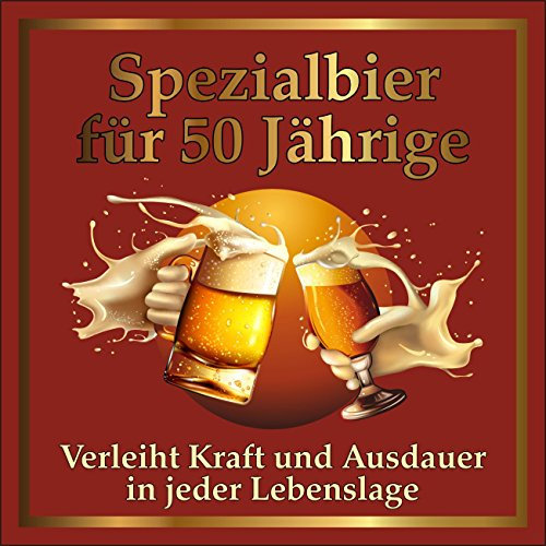 RAHMENLOS 3 St. Original Design: Selbstklebendes Bier-Flaschen-Etikett zum 50. Geburtstag.