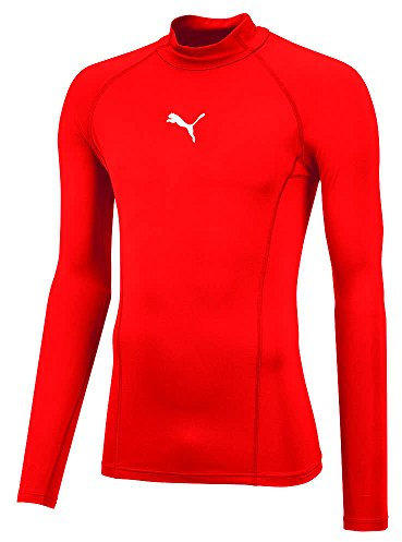 PUMA Men'S Liga Baselayer Tee Long Sleeve Warm Functional Underwear, Red, Medium