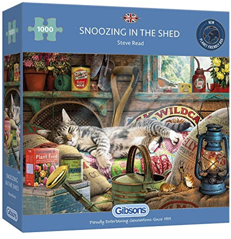 Gibsons Snoozing in the Shed 1000 Piece Jigsaw Puzzle