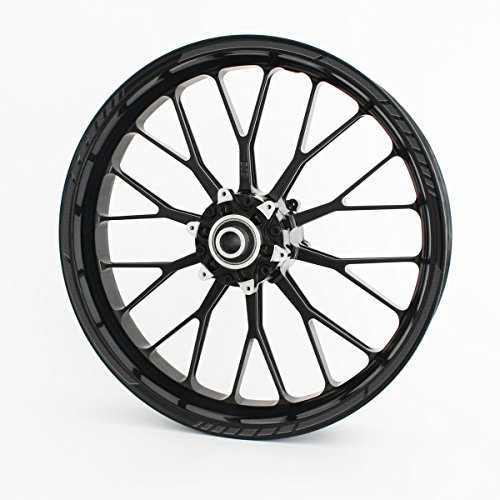 Felgenrandaufkleber im GP Design - Vorgekrümmt für 20 bis 24 - Einfaches anbringen - Für Motorrad, Auto & mehr im Carbon Look