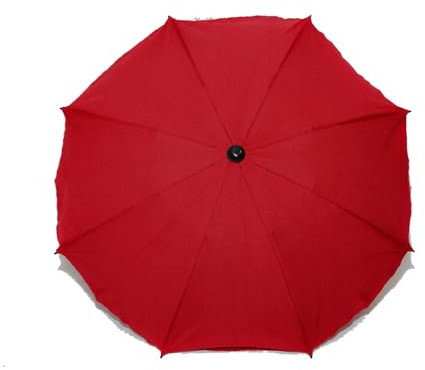 Universal Sonnenschirm Regenschirm für Kinderwagen und Sport Buggy, Babywagen Schirm mit Universal Halterung, UV-Schutz50+ Sonnensegel Sonnenschutz (Roter Flachs)