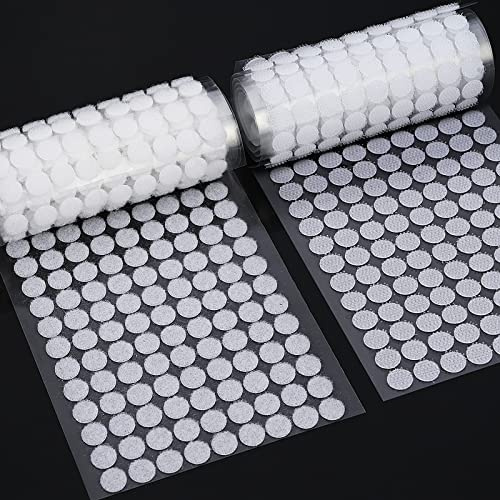 GOLDGE - Ganchos y Bandas Autoadhesivas, 10 mm, Ganchos y Hebillas Autoadhesivas, autoadhesivos, Puntos Traseros, Esquinas (Blanco)