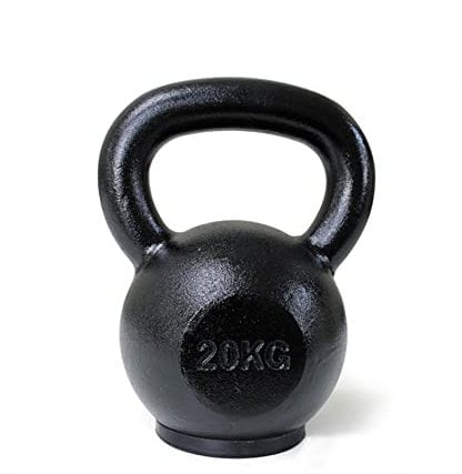 Core-Power Gusseisen Kettlebell 20kg/Gusseisen Kugelhantel 4-32kg hochwertigste Eisenerz Pro Qualität für Gym, Fitness und Crossfit Gummi Stellfläche für Bodenschutz