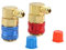 Voiture Climatisation Connecteurs,Fydun 2 Pièces Laiton R134a Voiture Climatisation Joints de Fluorure Raccords Rapides Connecteurs pour Réfrigérant R134a Connectent l'adaptateur