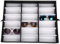 Wakects Boîte de Présentation de Lunettes En MDF à 18 Grilles, Boîte de Rangement Pour Lunettes Avec Couvercle Pliant, Convient Pour Offrir, Affichage de Magasin de Lunettes, Taille: 47 * 37 * 6cm