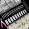 Deciniee Kit d'ongles en acrylique, 1000 faux ongles transparents et naturels, 10 tailles, kit de manucure française, ongles en forme de cercueil avec boîte pour femmes et filles
