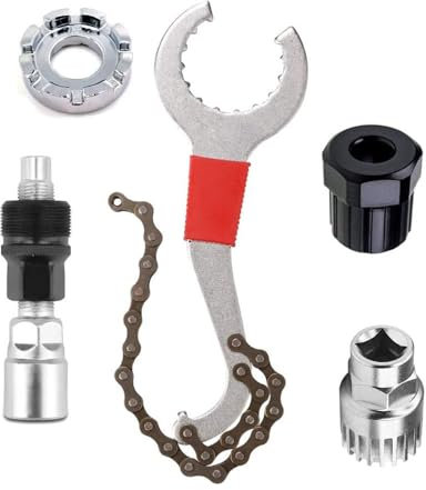 Schneespitze Tretlager Kurbelabzieher,Fahrrad Kassette Removal Tool mit 5-11 Fach Kompatibel Kettenpeitsche,Fahrrad Reparatur Set,Ahrrad Reparatur Werkzeug,Ketten Werkzeug für Fahrräder
