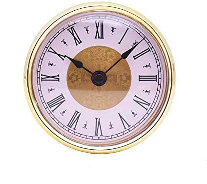 MoreChioce 80 mm (3-1/8 Zoll) Quarz Uhrwerk, Quarzuhr Einfügen mit Römische Ziffer Einsteckuhrwerk Quarzwerk Inserts Einbau-Uhr