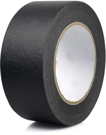 ZALUJMUS Multi-Surface Premium Masking Tape, Dekor Maler Tape für Indoor Artists, 30 m x 5 cm, Schwarz (1)