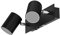 ledscom.de Wandspot WAIKA, zweiflammig, mit Schalter, schwarz matt + GU10 LED Lampen 3-Stufen Dimmen: je max. je 609lm weiß