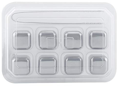 Drink Chiller - Reusable Stainless Steel Ice Tube Drink Chiller Cooling Tray Stone for Whisky Wine(eight)