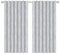 BUHUA Verdunkelungsgardinen mit Ösen, Thermo Gardinen Blickdicht Vorhänge, Verdunkelungsvorhänge Weinstock Muster Wohnzimmer, 2er Set H 229 x B 229 cm, Grau Weiß