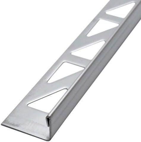 Dalsys Fliesenschiene Fliesenprofil Edelstahl L-Profil Gebürstet 2,5m x 10mm, Fliesenprofil