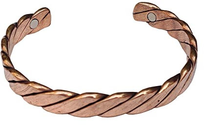 Wonder Care Bracelet en cuivre pur pour homme et femme Kada en cuivre avec étui en velours et boîte cadeau