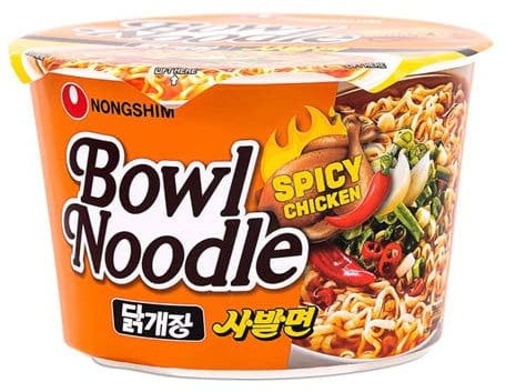 Nongshim Instant Noodles Spicy Chicken Bowl Noodle Soup 100G x 12 BOWLS