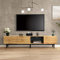 Montary TV-Schrank Variable LED-Leuchten Verstellbare Füße Aufbewahrungsschrank Moderner Beistellschrank Fernsehschrank Wohnzimmer Esszimmer Holz (175cm)
