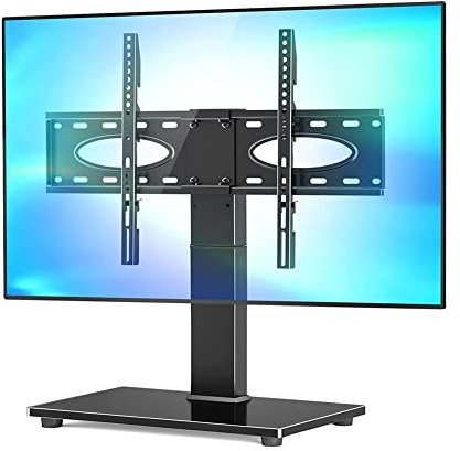 Meuble TV Portable Meuble TV pivotant Universel pour téléviseurs de 37 à 55 Pouces, Support de Table TV réglable en Hauteur, Base du Meuble TV pouvant Supporter jusqu'à 88 LB
