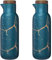 MAGICVOGEL Set di 2 bottiglie di olio, dispenser di olio in ceramica, effetto marmo, dispenser di olio d'oliva, 380 ml, per cucina, barbecue, barbecue, colore verde