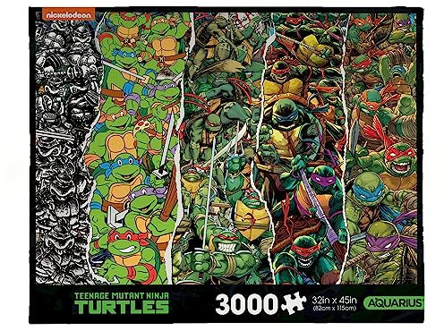 AQUARIUS TMNT Timeline 3000pc Puzzle (3000 Piece Jigsaw Puzzle) - Glare Free - Precision Fit - Officially Licensed Teenage Mutant Ninja Turtles Merchandise & Collectibles - 42x35 Inches
