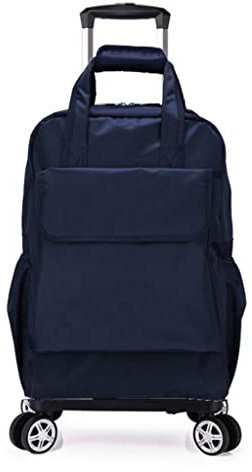PANPANDAL Faltbarer Korb, Einkaufstasche, tragbar, mit 4 Rollen, für Reisen, Shopping (Blue17)