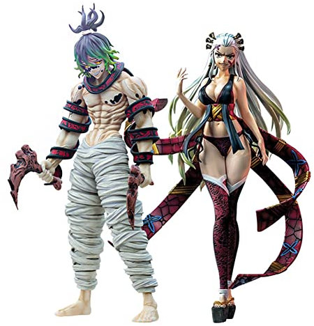 Jilijia Anime Kochou Shinobu Uzui Tengen Figur Daki/Gyutaro Modell Statue Puppe Sammlung Figur Stehposition Anime Figuren