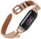 Einzigartige D-förmige Metallschnalle, Lederbänder, kompatibel mit Fitbit Luxe, Armbänder für Damen, hochwertiges genarbtes Lederband, kompatibel mit Fitbit Luxe/Fitbit Luxe Special Edition
