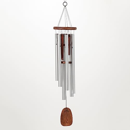Woodstock Windspiel für draußen, Gartendekoration, Garten- und Terrassen-Dekoration, singend im Regen, groß (94 cm) Windspiel (Regen)