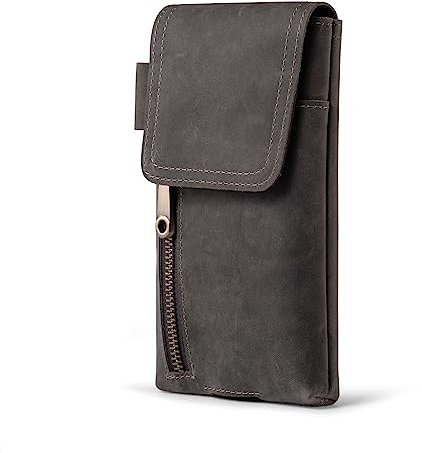 Hengwin Echtes Leder Gürteltasche. Handytasche, Handyhülle Herren Für Samsung Galaxy S25 S24 S23 Ultra, S25+, iPhone 16 15 14 Pro Max, 16 Plus, Handy Holster Mit Gürtelclip und Gürtelschlaufe