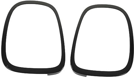 Rücklicht-Zierring, KIMISS 2 Stück Linke und Rechte Rücklichtring-Zierleiste 63217351432 ABS-Rücklicht-Surround-Zierleiste für F55 F56 F57 (schwarz)