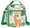 Clastyle Sac Isotherme Repas Enfant Vert Girafe, Petit Sac Lunch Box Portable mit Porte-bouteille, Sac Dejeuner Fille Garçon pour L'école mit Bandouliere