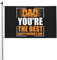 Bannerfahnen Papa, Du Bist Der Beste, Alles Gute Zum Vatertag Saison Flagge Langlebig Fahne Verblassen Beständig Außenbanner, Für Drinnen Und Draußen, Feiertage, 90x150cm