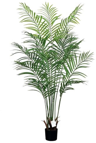 Leflos 150cm Palmier Artificiel Dypsis Lutescens, Arbres artificiels d'intérieur Seulement avec 13 Troncs détachables, 1-pièce