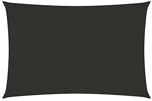 ShCuShan Sonnensegel Oxford-Gewebe Rechteckig 6x8 m Anthrazit Sonnensegel TerrassenüBerdachung Sonnensegel Uv Schutz