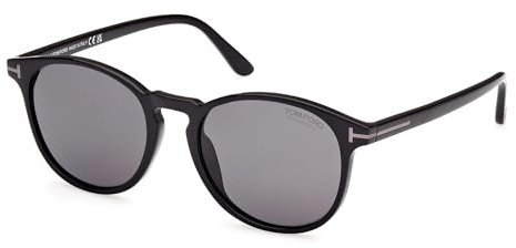 TOM FORD Unisex FT1097-N Sunglasses, Shiny Black, 53