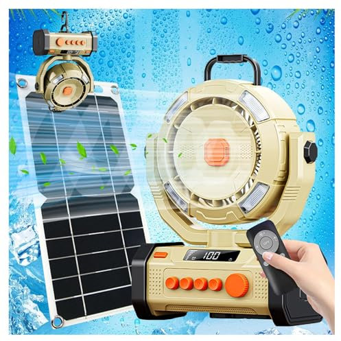 LFLIFENG Ventilador Recargable Con Linterna LED Ventilador Escritorio Con Velocidad Continua Ventilador Recargable Grande Para Viajes De Camping