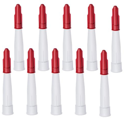 OUDQFCJ 10 pcs Buses en plastique buses de remplacement buses d'étanchéité en silicone buses d'étanchéité pour la cuisine et la maison avec bouchons rouges