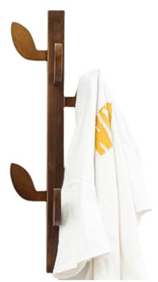 NOLLAM Patère Porte-manteau mural en forme de branche d'arbre, porte-chapeau vertical avec 6 crochets pour manteaux, porte-manteau mural moderne en bois massif, porte-manteau mural Serviettes