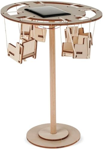 matches21 HOME & HOBBY Karussell DIY Holz Bastelset für Kinder ab 8 Jahren mit Solarantrieb