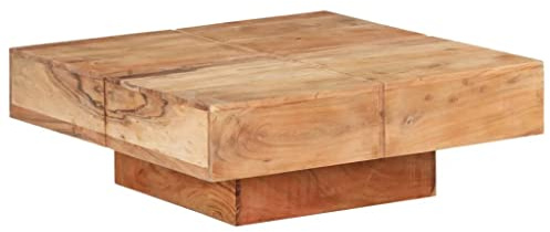 Willood Couchtisch 80x80x28 cm Massivholz Akazie