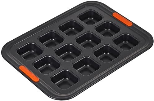 Le Creuset Backform für 12 Cups, antihaftbeschichtet, Karbonstahl, Schwarz, 46024000000100