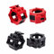Collari per Bilanciere,4 Pezzi Collare a Morsetto per Bilanciere 25mm Morsetto Bilanciere per Allenamento Sollevamento Pesi Fitness Bodybuilding (Rosso + Nero)